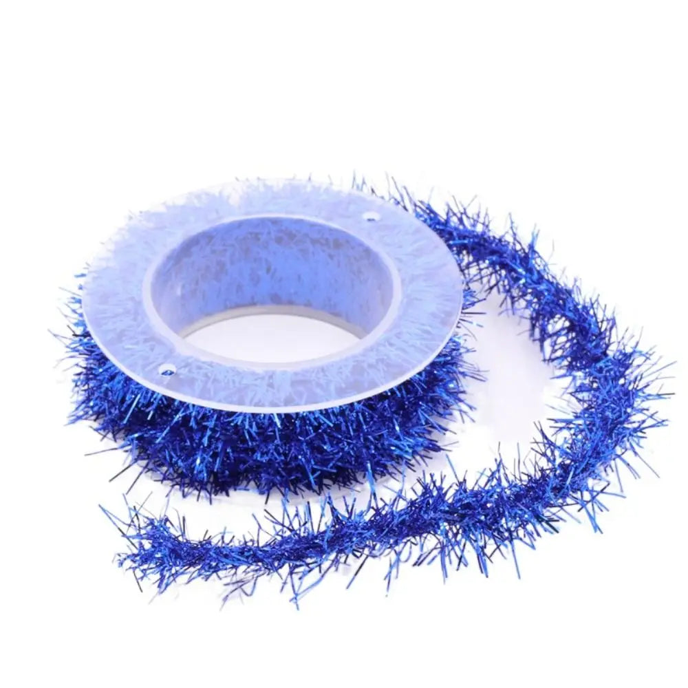 guirlande frangée tinsel bleu vert rose or décoration noël anniversaire mariage événement festive scintillante