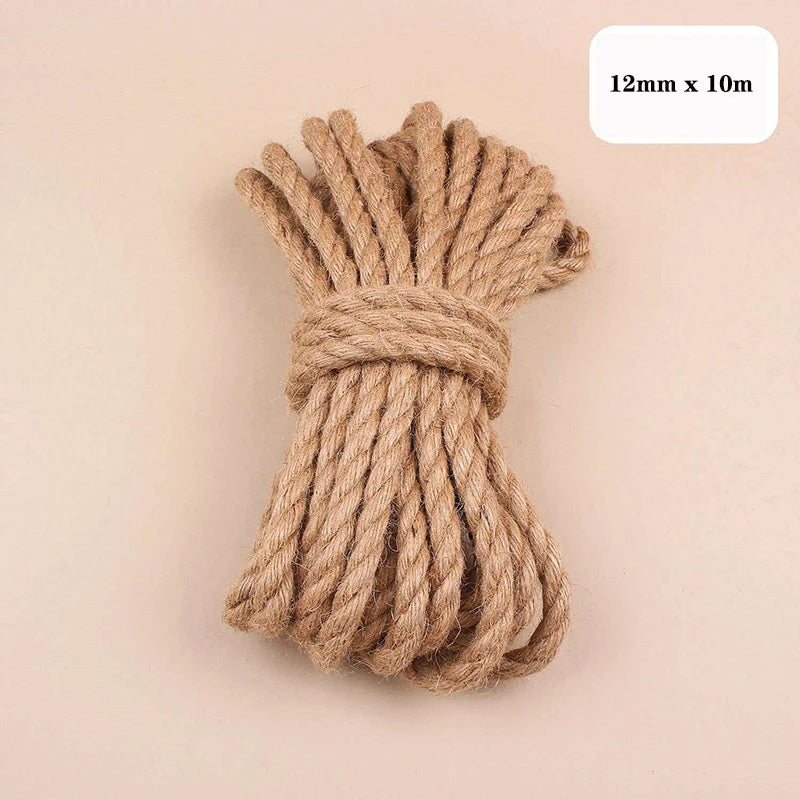 corde jute naturelle 1mm 14mm artisanale rustique décoration maison bricolage macramé fibrée marron clair