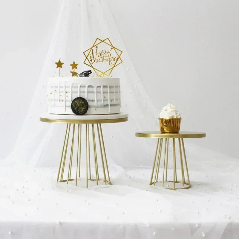 support gâteau métal or moderne 25cm 20cm présentoir cupcakes plateaux gâteaux événements anniversaire mariage