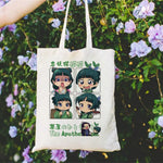sac main blanc fille fleurs motifs floraux rétro décontracté sans fermeture éclair toileversible