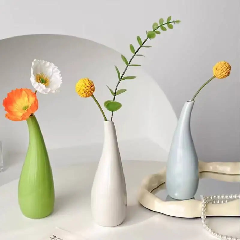 vases céramique moderne vert blanc bleu rose lisses décoration maison mariage nordique