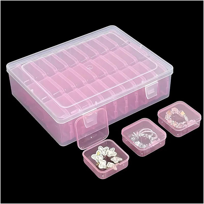 boîte rangement transparente 15 compartiments pratique réutilisable modulaire bijoux articles divers plastique respectueux environnement