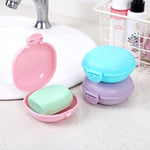 boîte savon moderne plastique rose bleu blanc violet clip portable salle bains
