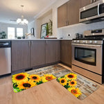 tapis sol extérieur multicolore tournesols rustique adhésif antidérapant fleur vivre simplement rire souvent aimer