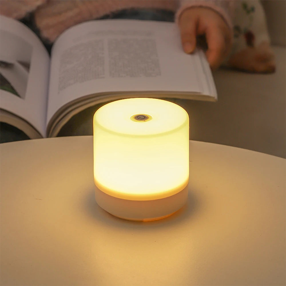 lampe tactile veilleuse led blanc moderne sans batterie usb gradation tactile chambre étudiant