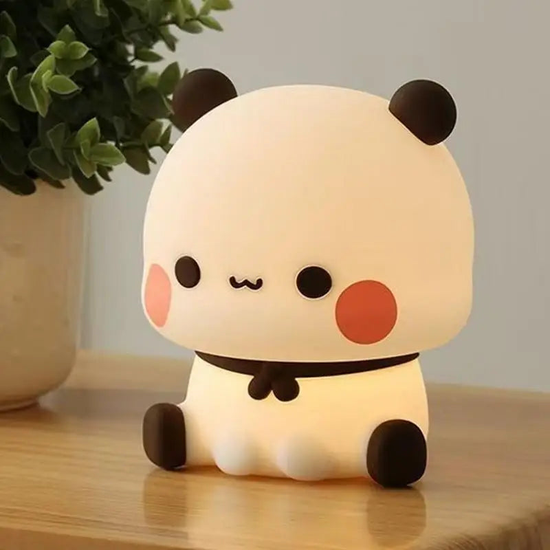 veilleuse nuit panda mignon blanc noir orange modes dimmable tactile enfant chambre maison