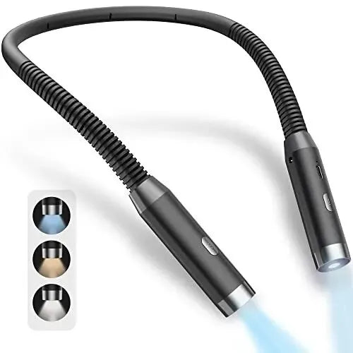 lampe lecture flexible rechargeable led collier portatif nuit noir moderne
