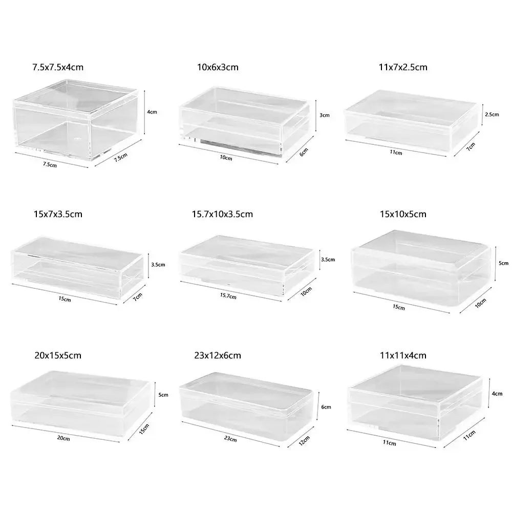 boîtes rangement transparentes empilables multi usages éco responsables moderne minimalistes