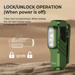 lampe torche rechargeable led 1000lm vert aimant clip robuste moderne