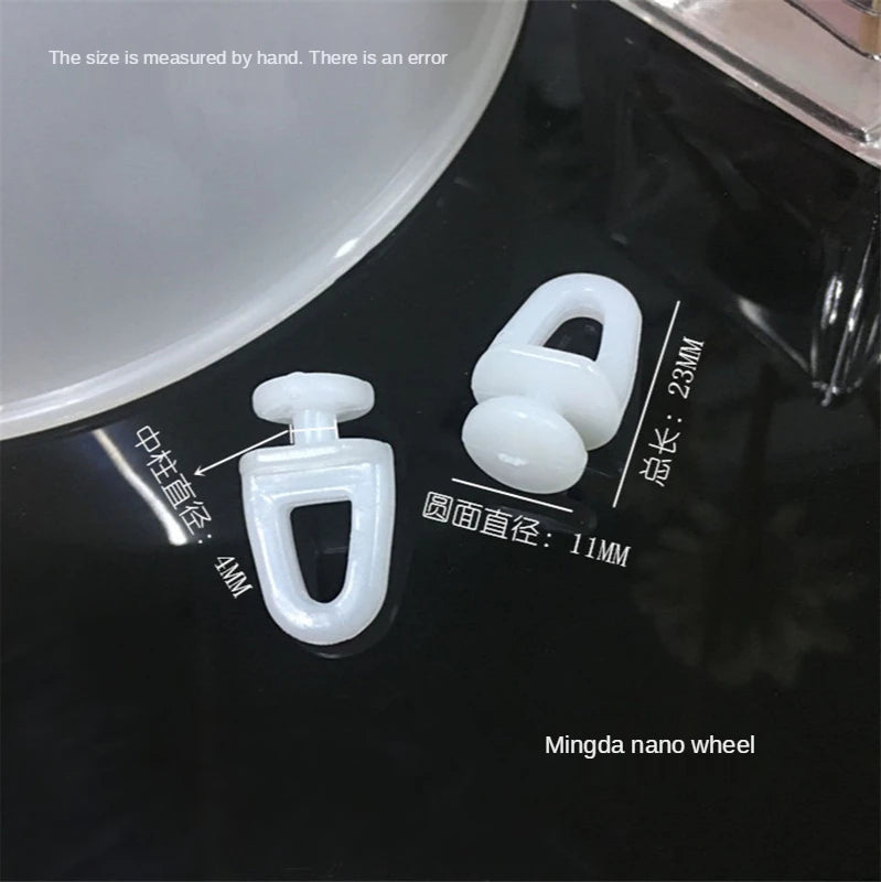 nano roues blancs opaques rideaux minimaliste accessoires fixation plastique