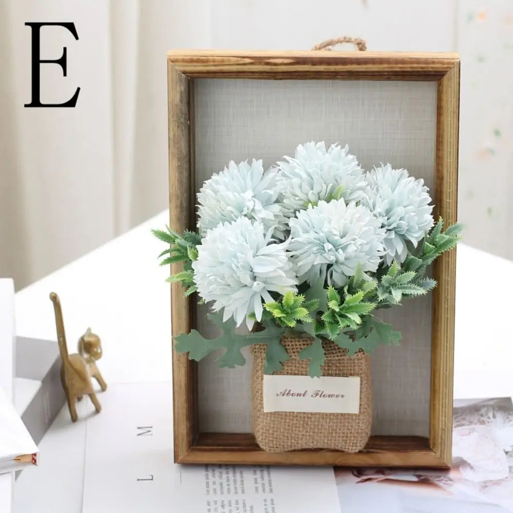 décoration murale bouquet artificiel violet blanc vert rustique bohème toile jute intérieur maison fête