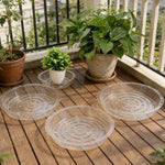 plateau drainage fleurs transparent rond gravé moderne rangement déchets maison jardin