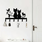 décoration murale magnétique chats stylisés motifs floraux porte clés fixations murales modernes animaux