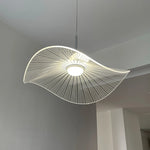 lampe suspendue contemporaine blanc ligne radiale minimaliste chambre salon étude