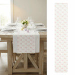 chemin table blanc lapins oreilles roses moderne décoration fête mariage table restaurant chambre