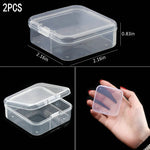 boîte rangement bijoux transparente plastique compartimentée organisateur boucles d'oreille accessoires petits objets