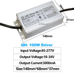 pilote led 100w argenté ip65 ip67 constant current driver câbles colorés certification gs haute
