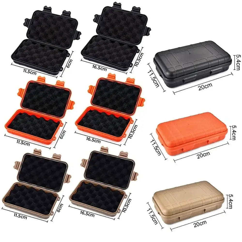 boîtes rangement réutilisables tailles poignées couleur noir orange beigeintérieur mousse noire