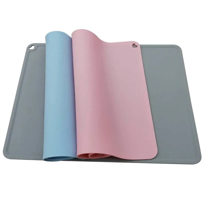 tapis silicone imperméable antidérapant rose bleu clair gris moderne fácil nettoyer yoga chiens