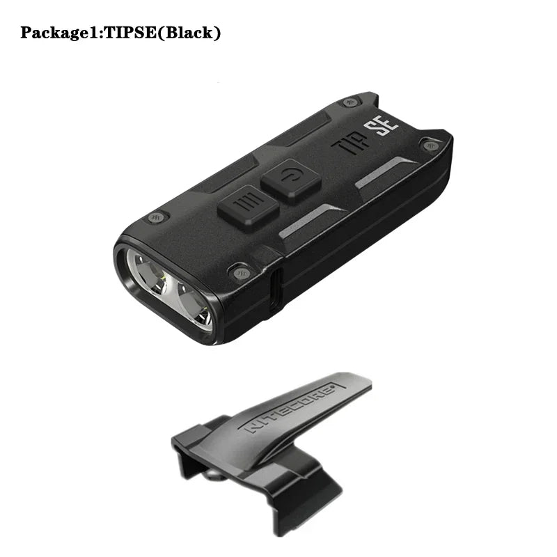 lampe frontale rechargeable 700 lumens keychain light led moderne compact clip fixation