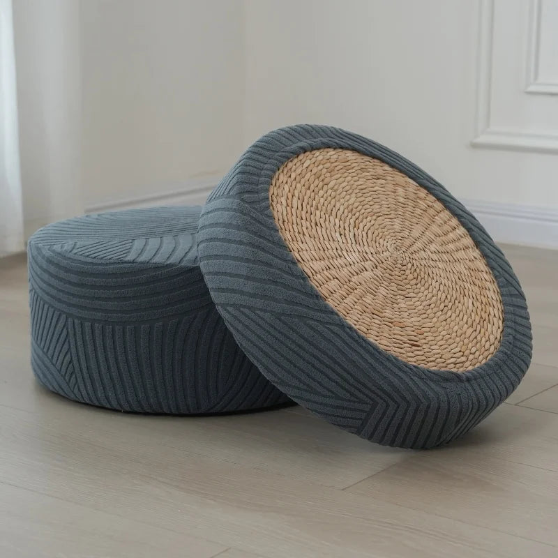 couvre futon gris rayures moderne extensible polyestère lavable machine printemps été