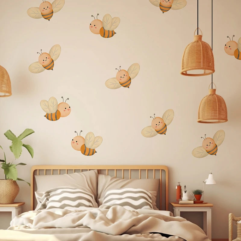 Autocollant repositionnable abeille pour chambre d'enfant