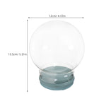 kit diy globe verre transparent socle bleu gris arbre noel flocons decoration intérieure unique