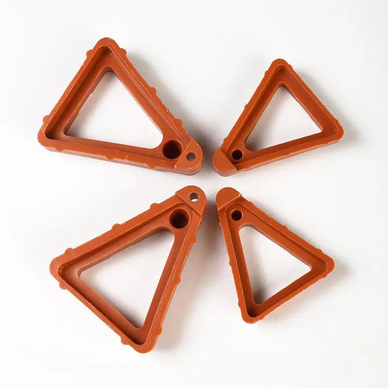 pieds pot fleurs orange noir triangulaires perforations pratique robuste