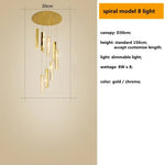 suspension lumineuse contemporaine or argent texture brillante élégante chambre salle bain led