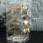 présentoir rotatif bijoux transparent noir rangement colliers boucles oreilles moderne utilitaire porte accessoirescrição