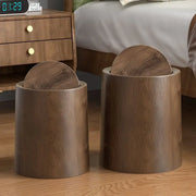 Poubelle de salle de bain bois vintage à motif grain de bois - Décoration intérieure élégante