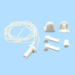 chaîne rideau blanc uniformes moderne clips fixation bouton finition