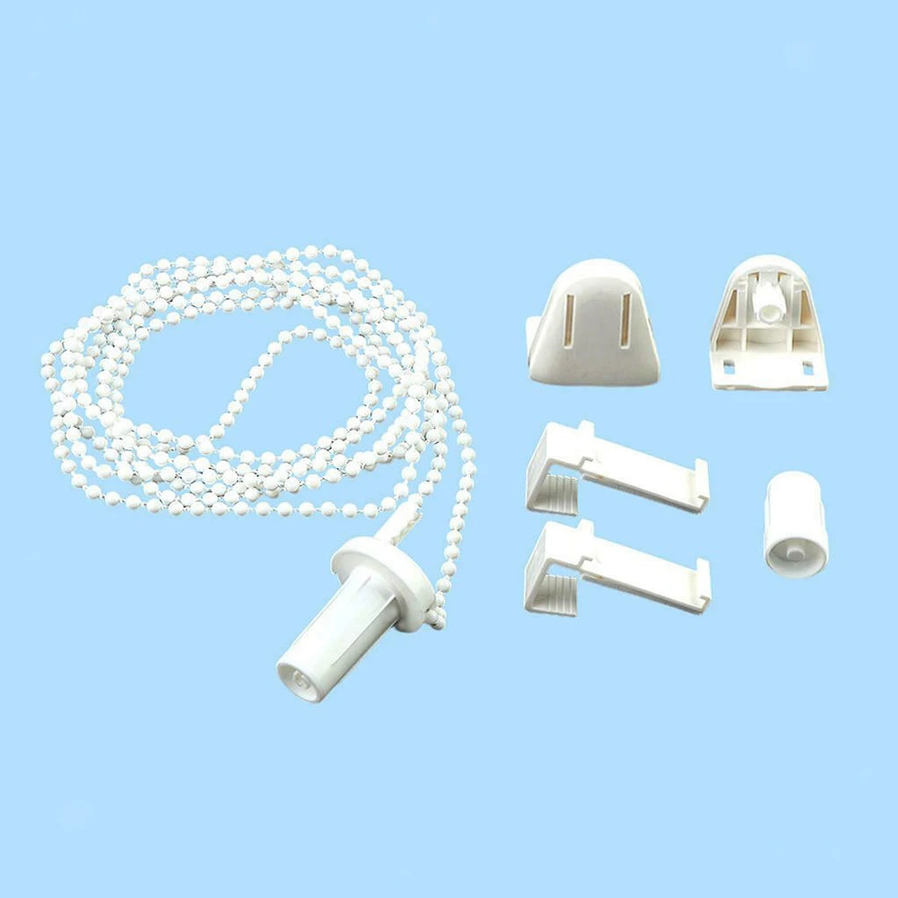 chaîne rideau blanc uniformes moderne clips fixation bouton finition