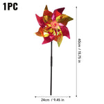 éolienne décorative rouge blanche glitter moderne oiseau répulsif jardin extérieur bleu fleuri