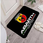 tapis moderne abarth logo scorpion noir rouge salon entrée antidérapant polyester