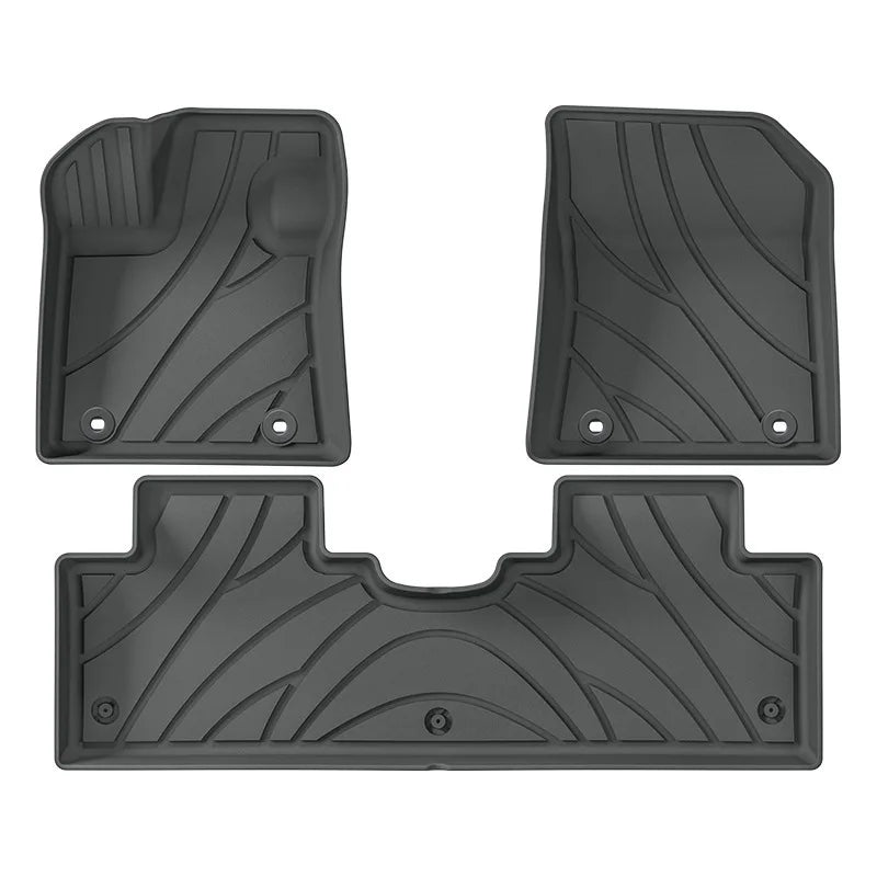 tapis sol voiture noir rayures moderne imperméable protection toutes saisons