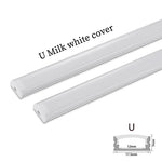 profilé aluminium bande led rigide couvercle opale argenté éclairage intérieur moderne