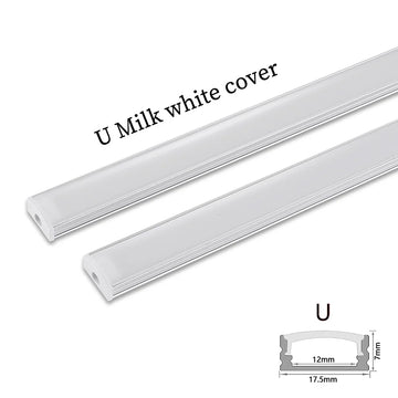 profilé aluminium bande led rigide couvercle opale argenté éclairage intérieur moderne