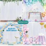 rideau fond blanc plissé semi transparent décoration mariage festif tringle métallique éléments événementiels