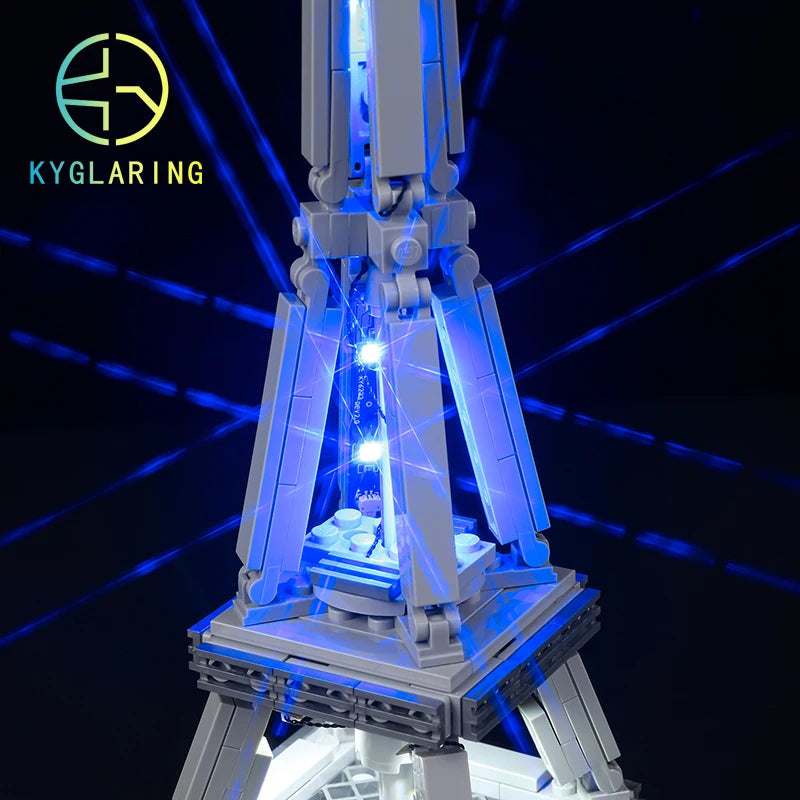 réduit tour eiffel briques lumineuses led gris bleu rouge blanc architecture construction