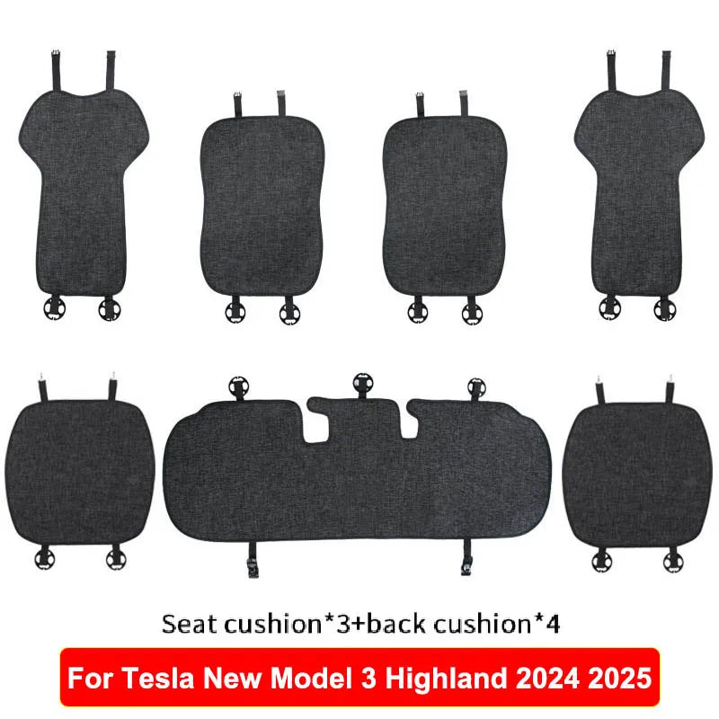 coussin siège tissu lin couvre revêtement arrière clips gris moderne protection voiture