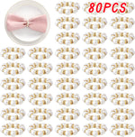 anneaux serviettes dorés strass élégants classiques mariage dîner décoration table