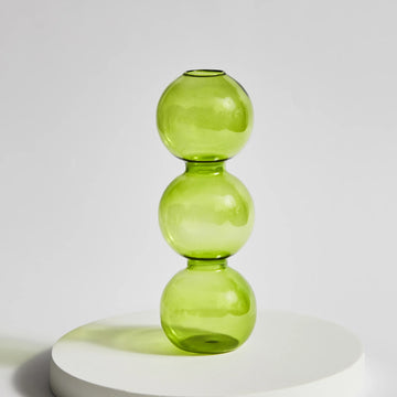 vase verre moderne bulles translucides fleurs décoration intérieur salon cadeau
