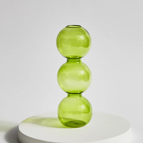 vase verre moderne bulles translucides fleurs décoration intérieur salon cadeau