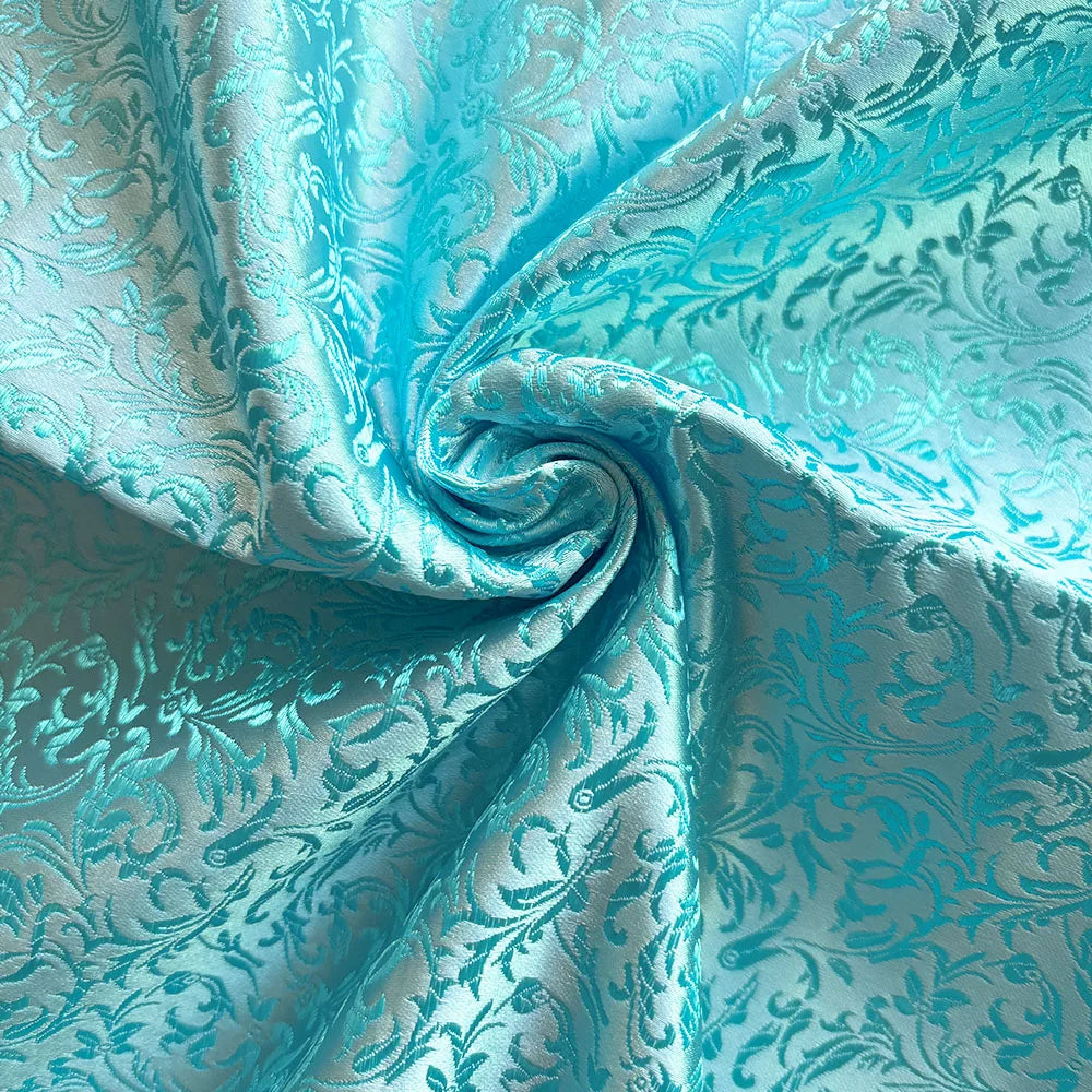 tissu brocart floral jaune bleu rouge violet 75cm largeur traditionnel patchwork bricolage costumes