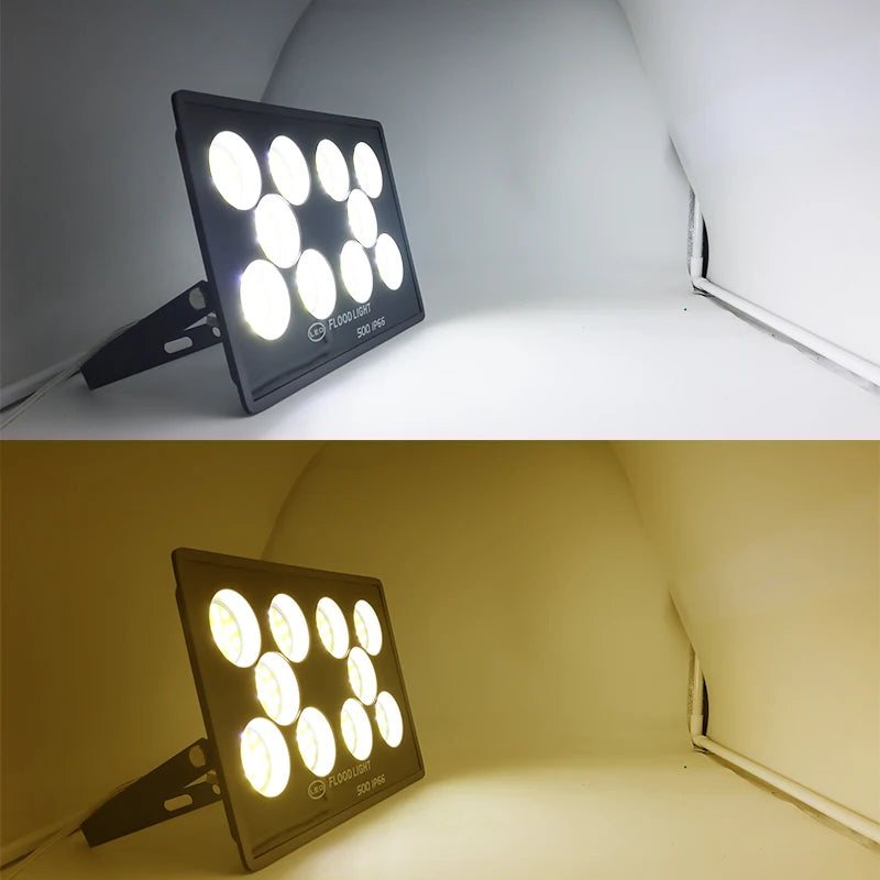 projecteur led ip66 étanche noir grille hexagonale moderne clips fixation 220v 100w 1000w