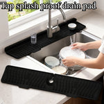 tapis évier antidérapant silicone noir moderne drainage incliné facile nettoyage utilitaire texturé alvéoles sóng�