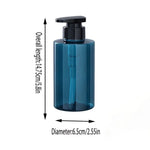 distributeur savon liquide bleu vert transparent contemporain 250ml 450ml 650ml pompe bouchon rechargeableextérieurvoyage
