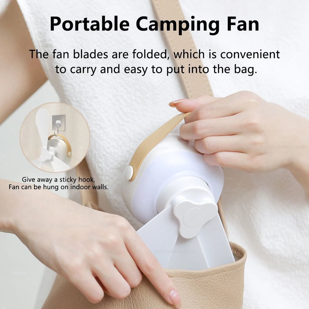 ventilateur camping rechargeable usb led télécommande moderne utilitaireextérieur