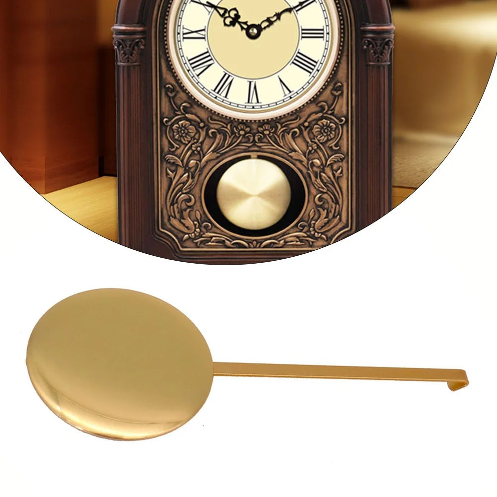 pendule doré couvercle lisse horloge murale classique métal élégante décoration intérieure oscillante fixe